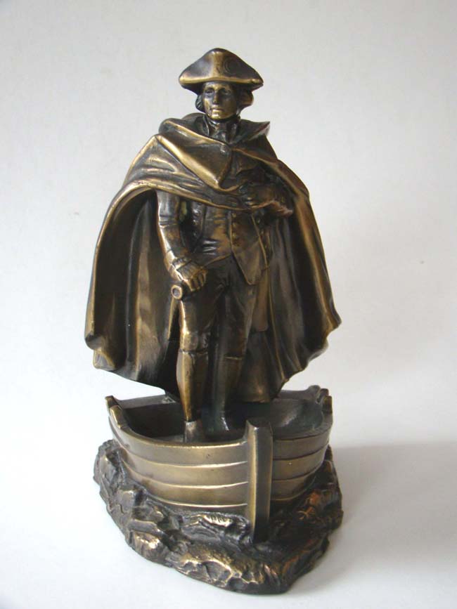 A RARE pair of 'mint' condition "Washington Crossing the Delaware" Bookends circa 1932 — image 4